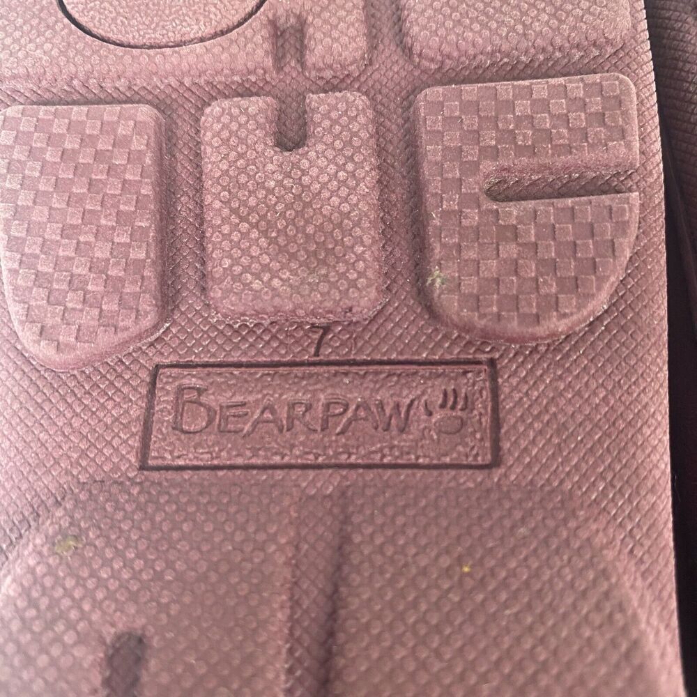 BEARPAW Women Moccasin Comfortable & Light-Weight Slipper/Shoe Size 7 Wool Wine - Picture 8 of 14